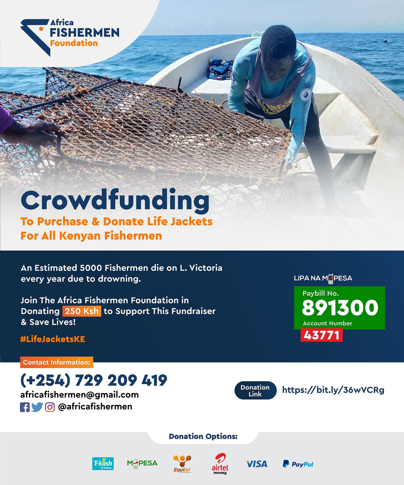 Crowdfunding campaign by Africa Fishermen Foundation